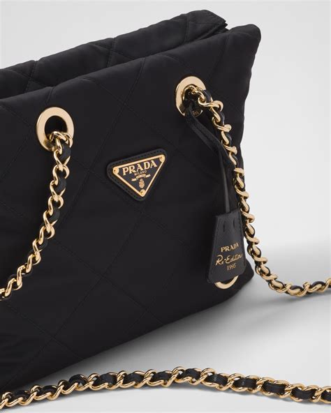 prada nylon chain tote bag|Prada nylon bag re edition.